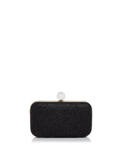 Sjp By Sarah Jessica Parker Ladybird Glitter Clutch In Black Glitter/gold