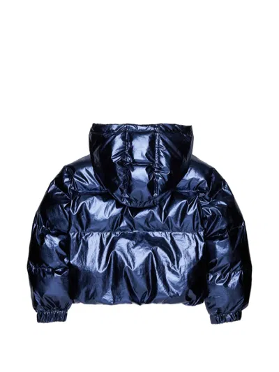 Marni Metallic-effect Padded Jacket In Blue