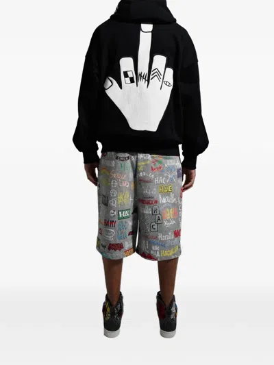 Haculla Logo-print Drawstring Shorts In Grey