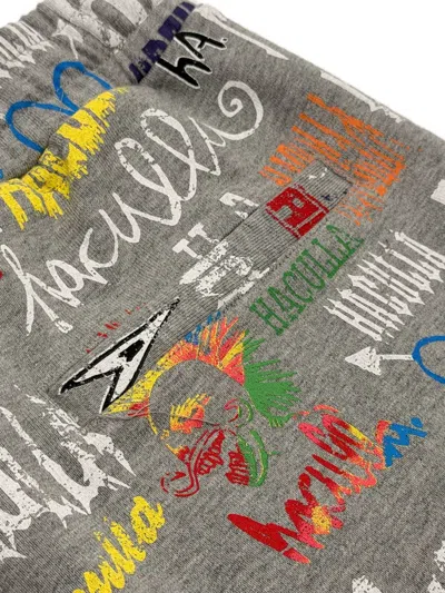 Haculla Logo-print Drawstring Shorts In Grey