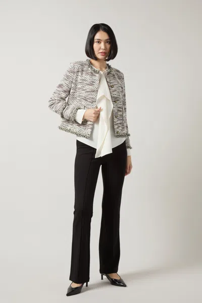 Lyssé Celeste Flounced Blouse In Natural Pearl