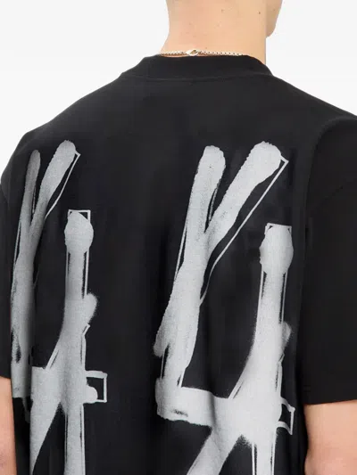 44 Label Group Graffiti-printed T-shirt In Black