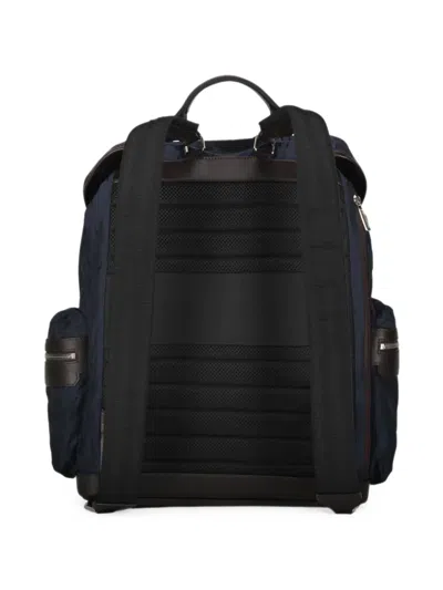 Moorer Logo-pattern Drawstring Backpack In Blue
