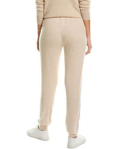 Incashmere Stripe Cashmere Jogger In Brown