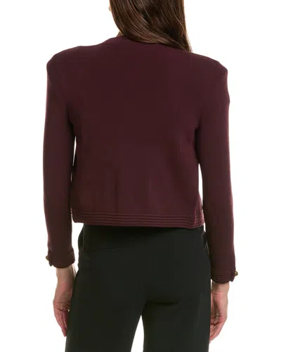 L'agence Patsy Crop Crew Cardigan In Brown