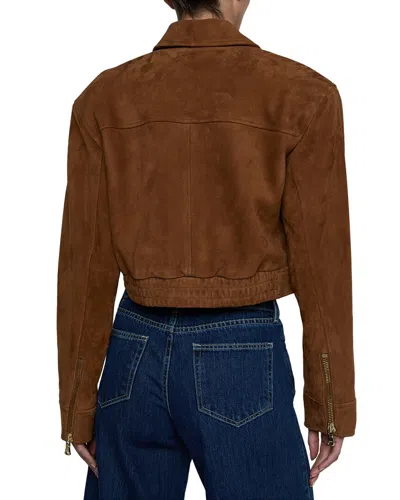 L'agence Micah Oversized Collared Suede Jacket