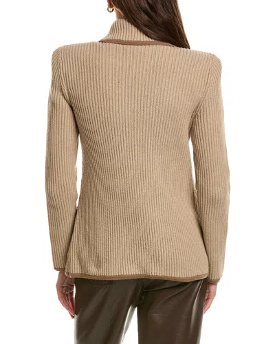 L'agence Ranch Knit Wool-blend Blazer In Brown