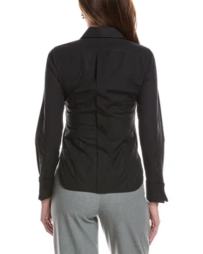 Max Mara Poplin Knut Top In Black