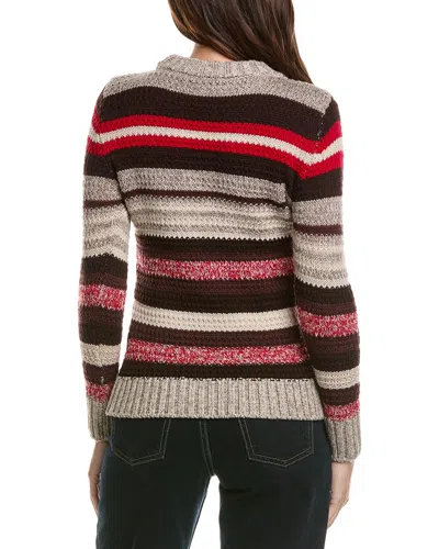 Weekend Max Mara Ilde Stripe Virgin Wool Crewneck Sweater In Multi