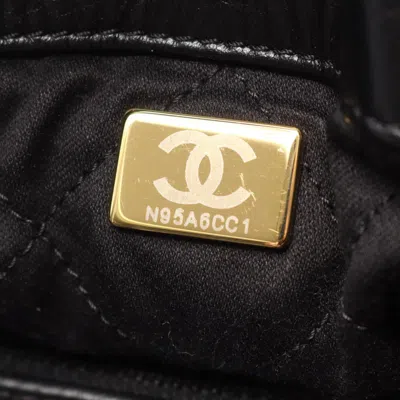 Pre-owned Chanel Black Leather Backpack Handbag ()