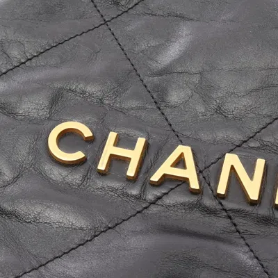 Pre-owned Chanel Black Leather Backpack Handbag ()
