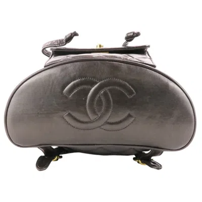 Pre-owned Chanel Black Leather Backpack ()