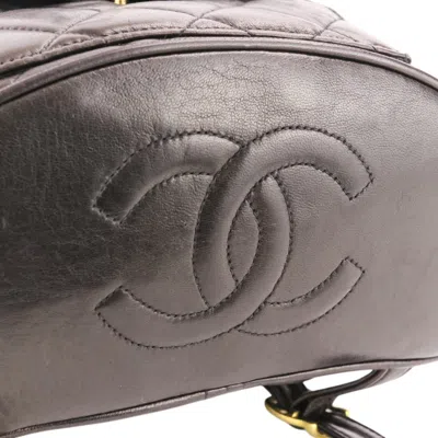 Pre-owned Chanel Black Leather Backpack ()