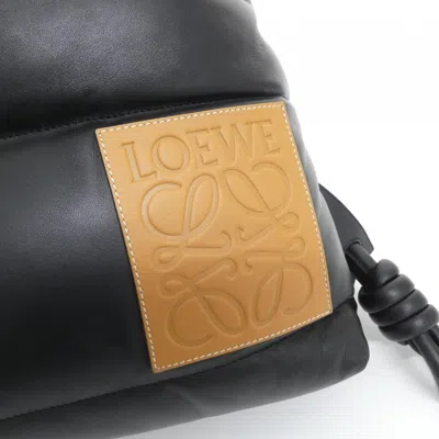 Pre-owned Loewe Black Nylon Leather Backpack ()