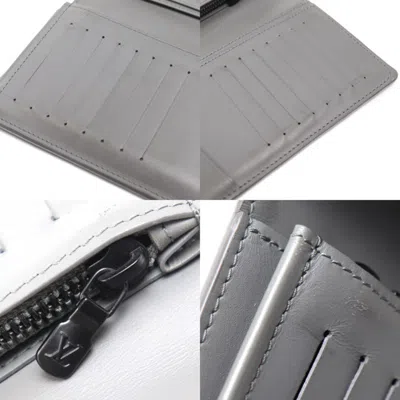 Pre-owned Louis Vuitton Gray Monogram Shadow Long Wallet (bi-fold) ()