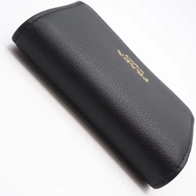 Pre-owned Prada Black Leather Wallet (tri-fold) ()