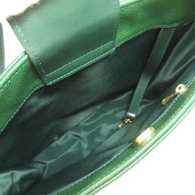 Pre-owned Longchamp Green Leather Pouch Shoulder Bag ()