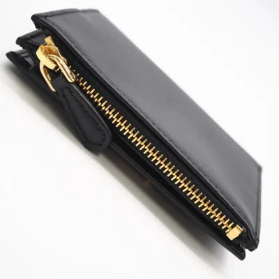 Pre-owned Prada Black Leather Wallet (bi-fold) ()