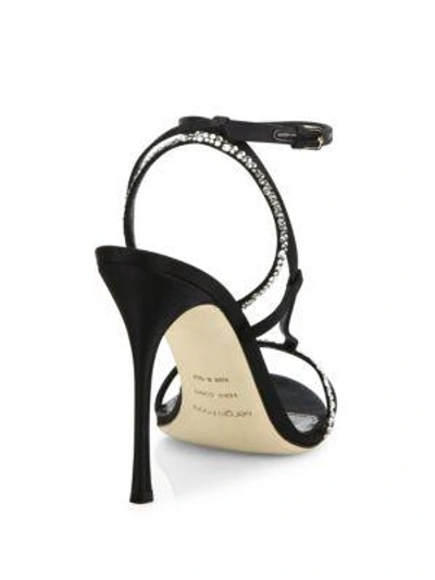 Shop Sergio Rossi Lexington Swarovski Crystal Strappy Sandals In Black