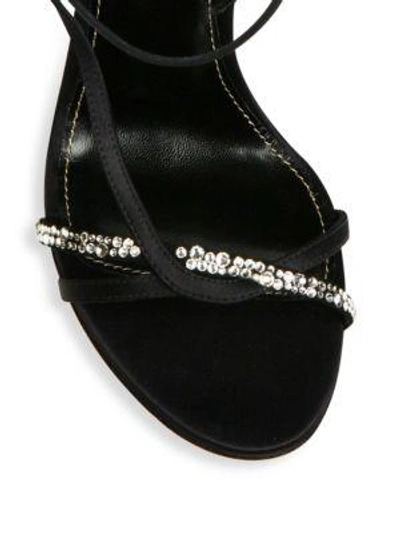 Shop Sergio Rossi Lexington Swarovski Crystal Strappy Sandals In Black