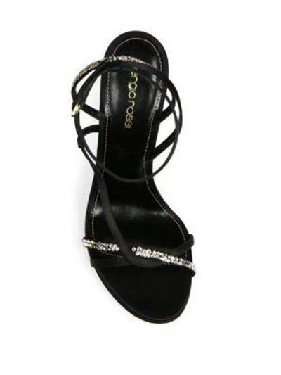 Shop Sergio Rossi Lexington Swarovski Crystal Strappy Sandals In Black