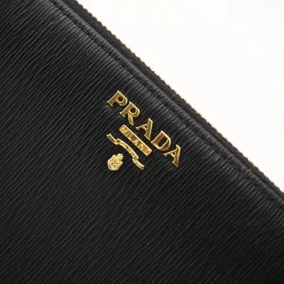 Pre-owned Prada Black Long Wallet (bi-fold) ()