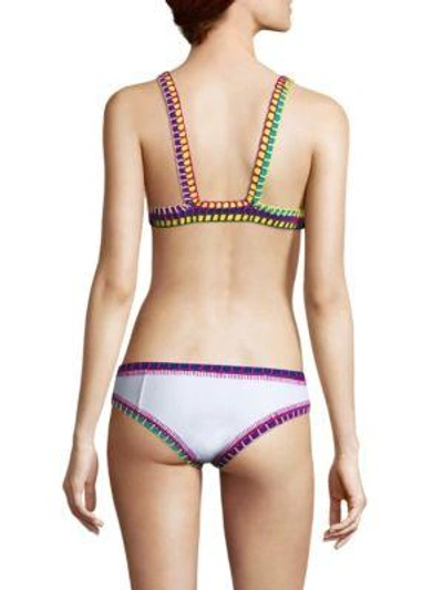 Shop Kiini Yaz Bikini Top In White Multicolor