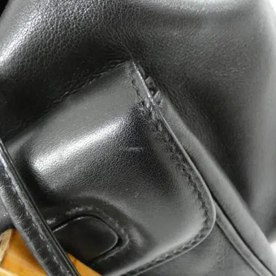 Pre-owned Gucci Black Leather Backpack ()
