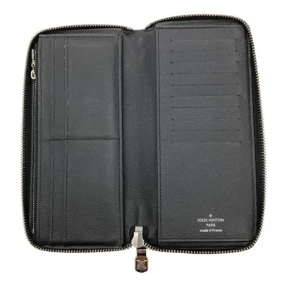 Pre-owned Louis Vuitton Black Monogram Eclipse Long Wallet (bi-fold) ()