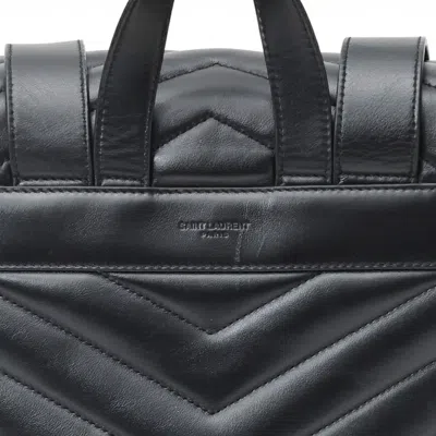 Pre-owned Saint Laurent Black Leather Backpack ()