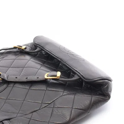 Pre-owned Chanel Black Leather Backpack ()