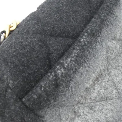Pre-owned Chanel Black Wool Shoulder Bag ()