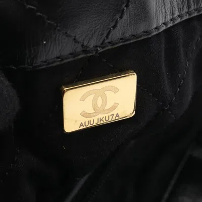 Pre-owned Chanel Black Leather Backpack Handbag ()