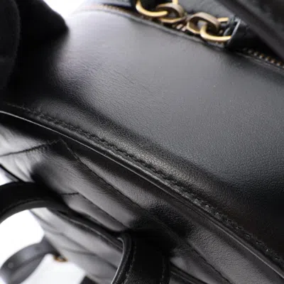 Pre-owned Gucci Black Leather Backpack ()