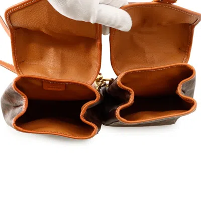 Pre-owned Celine Macadam Brown Pvc Leather Backpack ()