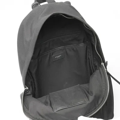 Pre-owned Saint Laurent Black Nylon Leather Backpack ()