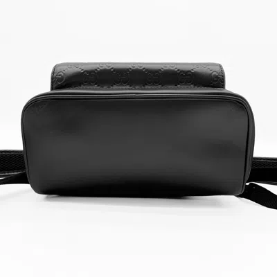 Pre-owned Gucci Black Leather Backpack ()