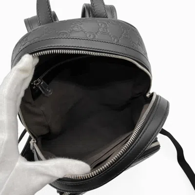 Pre-owned Gucci Black Leather Backpack ()