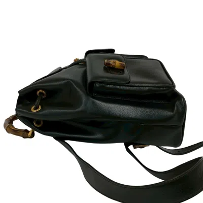 Pre-owned Gucci Black Leather Backpack ()