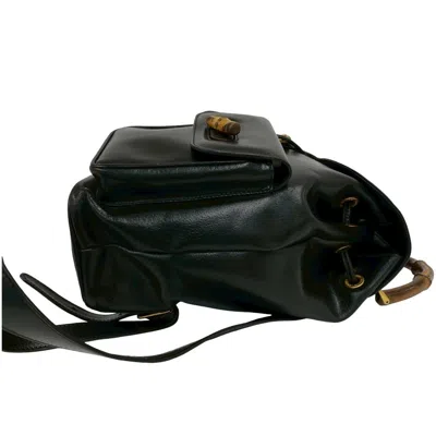 Pre-owned Gucci Black Leather Backpack ()
