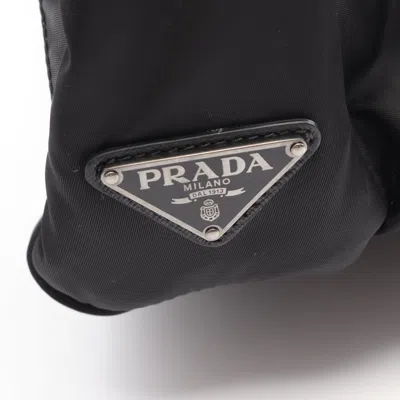 Pre-owned Prada Black Nylon Leather Backpack Handbag ()