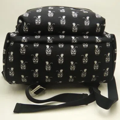 Pre-owned Saint Laurent Black White Canvas Backpack () In Black, White
