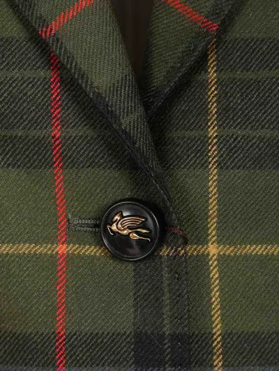 Etro Single-breasted Blazer In Multicolour