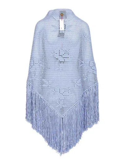 Chiara Is Rosa Shawl In Light Blue