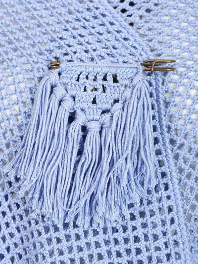 Chiara Is Rosa Shawl In Light Blue