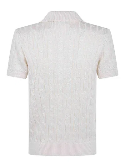 Ralph Lauren Sweater V Neck Pullover In White