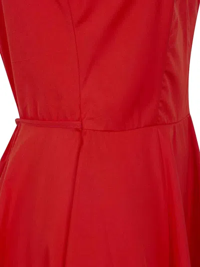 Aspesi Open Back Dress In Red