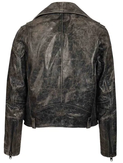 Diesel Biker Jacket In Grey