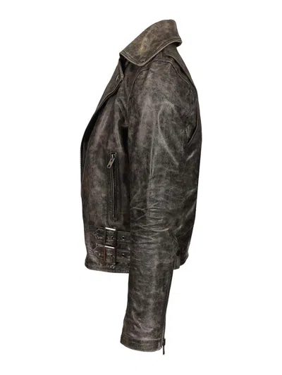 Diesel Biker Jacket In Grey