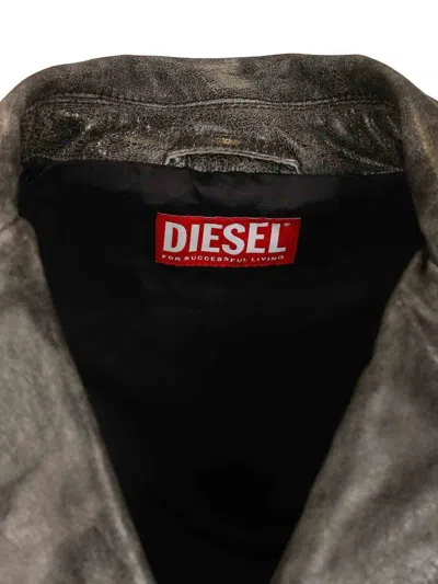 Diesel Biker Jacket In Grey